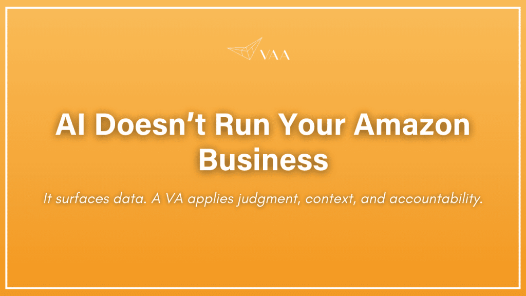 AI doesn't run your amazon business